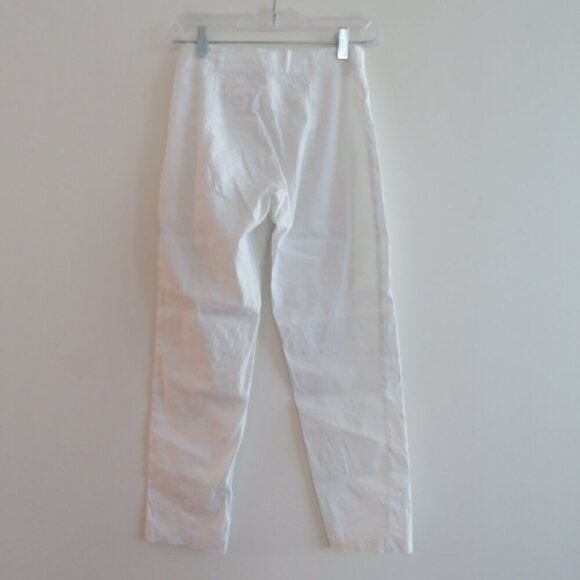 RUNDHOLZ BLACK LABEL White Linen Blend Cropped Pants Lagenlook - Size XS - Picture 8 of 14